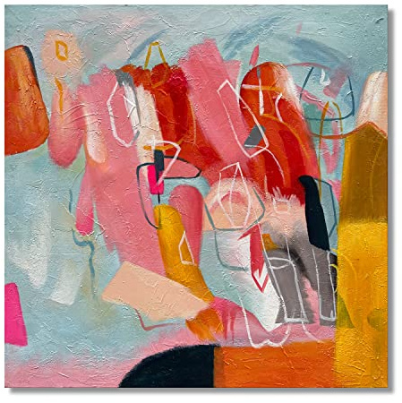 Limiyer Art Hand Painted Modern Abstract Art Oil Painting Color Home Wall Art Deco 24x24 inches