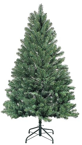 Christmas Tree Premium Hinged Xmas Tree with Foldable Solid Metal Stand Artificial Christmas Tree for Holiday Indoor and Outdoor Decoration 320 Branch Tips Easy Assembly (4 FT, Green)…