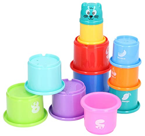 Stapelbecher-Spielzeug, Stapelbare Nistbecher, Wasser-Pool-Wanne-Spielzeug, Montessori-Spielzeug für 6–12 Monate Alte Kleinkinder