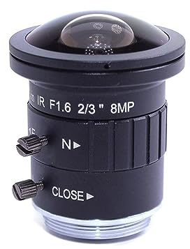 4K 8MP 2,5 mm Objektiv 2/3 F1.6 IR Fisheye Weitwinkelansicht CS-Mount Monofokales CCTV-Objektiv Auto Iris 8 Megapixel for CCTV 4K-Kamera Hohe Auflösung, klare Bilder