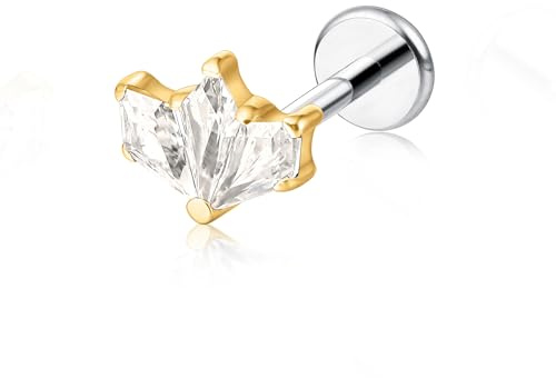 limerencia Titan Tragus Piercing,20G Medizinische Lippenpiercing Labret Stecker Presspassung Gewindelos Hypoallergen Helix Stecker für Zunge Augenbraue Lippe Septum Nase Ohr
