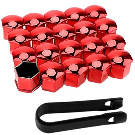 Tapas para tuercas de rueda de coche,Cubierta para pernos de tuerca de rueda - Cubiertas para tuercas y pernos de rueda | Tapa de tornillo para neumáticos de 20 piezas con herramienta de extracción, c