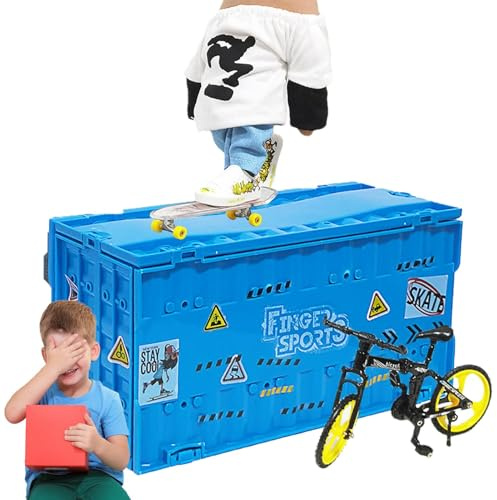 Fingerboard-Rampe – Fingerboard Skate Park | Finger-Skateboard-Set, DIY-Skateboard-Set mit Hindernissen, Trainingsset für Takttouren, SK Park