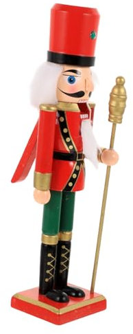 Cabilock 2St Weihnachts-Nussknacker Ornament Nussknackerfiguren betrieben Aktion Weihnachts Figuren weihnachtsfigur weihnachtsdekos festlicher Nussknacker Holz