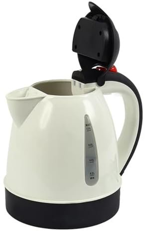 cfpqv Bollitore per auto, da viaggio, 12 V, 1000 ml, da viaggio, per il riscaldamento, per il tè, per il caffè, spegnimento automatico, timer (beige, A)