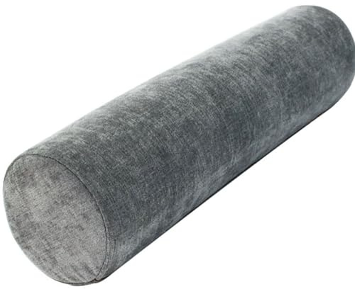 MSNCS Cuscino Cilindrico Cervicale Lungo 40/50/60/70/90 cm,Cervicale Rotolo Cilindro Cuscino Di Sostegno Supporto Rimovibile per Divano e Letto, dormire,Gambe, Schiena e yoga(Dark Grey,10cmx50cm)