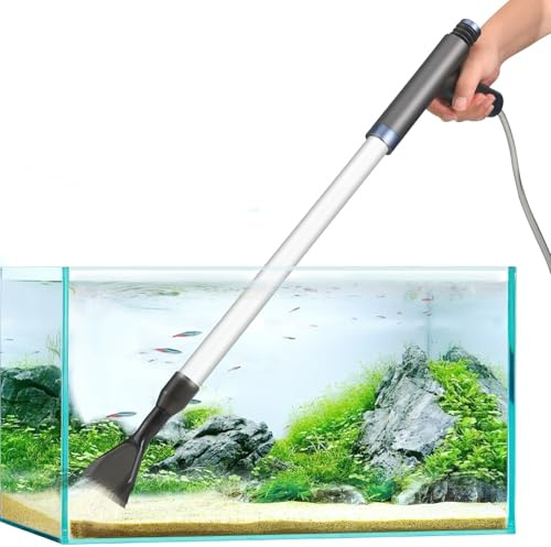 Wesditly Aquarium Sauger Multifunktionales Kiesreiniger Set, Mulmsauger Aquarium für Wasserwechsel Sandreinigung und Wasserumwälzung, Aquarium Sandreiniger Siphon Staubsauger