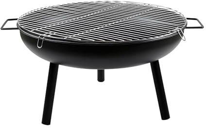 YTYTU BBQ Grill, Tragbarer Gusseisengrill, Holzkohlegrill, Feuerstelle Im Freien, Gartenheizung Für Picknicks Zu Hause, Camping Und Versammlungen Im Freien(S)