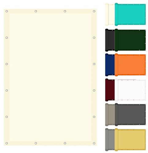 Toldo Vela de Sombra 1.45 x 1.5 m Protección Rayos UV Vela de Sombra con Ojales Resistente Al Desgarro para Terraza Balcon Exteriores Jardín, Beige