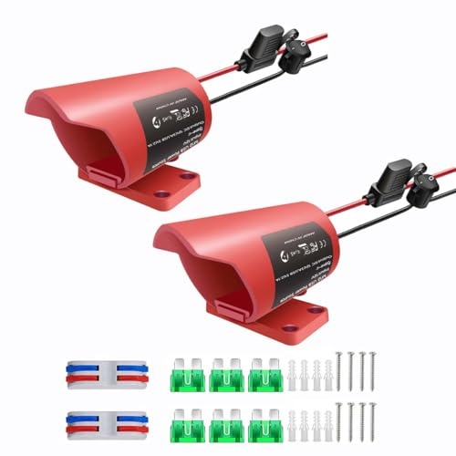 2 Pack Battery Adapter Compatible for Milwaukee M12 12V Power Wheels Adapter with Fuse and Switch,14 AWG Wire Power Convertor for DIY RC Trucks, RC Cars, Robotics, Work Lights （Battery Not Included）