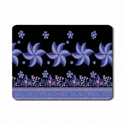 Tappetino scolapiatti floreale per bancone della cucina, in gomma assorbente, motivo floreale viola, tappetino scolapiatti dal design elegante per bancone della cucina, protezione da bar, 45,7 x 61 cm