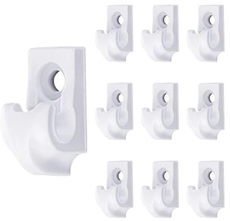 Eventerde Ganci esterni per ghirlande luminose - Cavi e fissaggi a parete, supporto impermeabile 10 pezzi resistenti per tende decorative per interni ed esterni, decorazione per feste, giardino