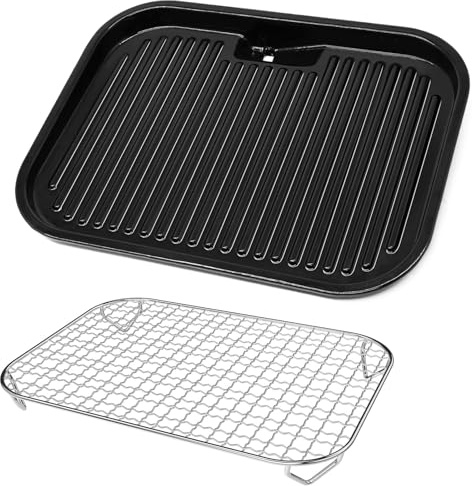 WELL GRILL Plaque de cuisson antiadhésive et grille pour Ninja Woodfire OG700 Series, plaque de gril en acier inoxydable, accessoires pour Ninja Outdoor OG701UK OG751UKAMZ