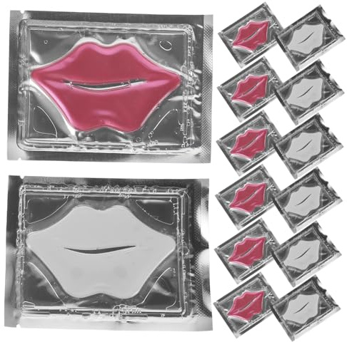 HAMPPLIES 20pezzi Maschera Gel Labbra Idratante Cuscinetti in Gel Per Cura Labbra Anti-età Volumizzante Riduzione Screpolature Trattamento