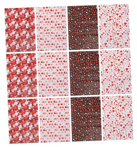 ibasenice 20stücke Geschenkpapierrolle Mit Herzmotiv Für Valentinstag Geburtstag Und Hochzeit Robustes Und Dünnes Verpackungspapier Zum Einpacken Von Geschenken Für Ihn Und Sie