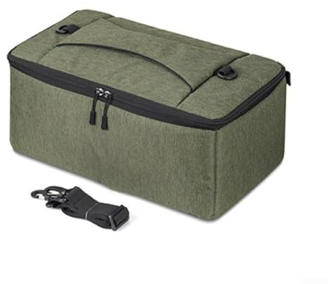 Angelrollen-Angeltasche mit unterteilter Aufbewahrung und stoßdämpfender Polsterung, wasserdichtes Nylon-Außenmaterial für Schutz und einfaches Tragen für Baitcasting und Rollen (43 x 26 x 19 cm)