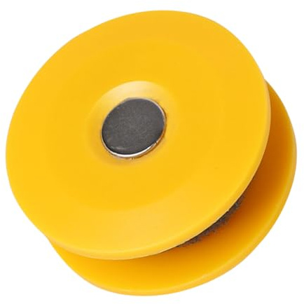 DECHOUS Strumento per Pulizia Catena Bici Rotella Gialla in Pvc e Magnete, ad Alta Durezza e Risparmio di Fatica, per Manutenzione Ciclismo