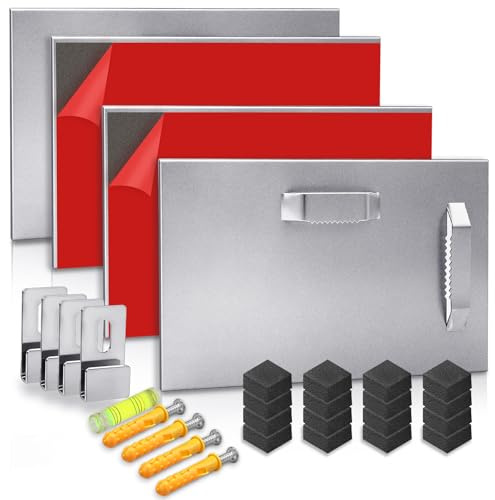 SRunDe 4 Pezzi 20x10CM Ganci da Muro per Appendere Quadri Pesanti | Capacità di Carico 8 kg per Montaggio Quadri Immagini Specchi Appendere Foto Certificati Specchi Dipinti Pannelli Decorativi