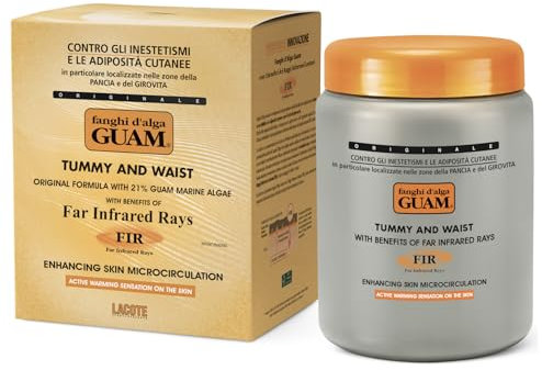Guam, Guam FIR Bauch und Taille Meeresalgenschlamm, für die Mikrozirkulation der Haut, mit den Vorteilen von Ferninfrarotstrahlen, Aktivwärme auf der Haut, Made in Italy, 1 kg Packung
