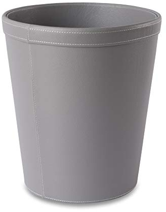 OSCO GRYPUWB29 29 cm Faux Leather Waste Bin - Grey