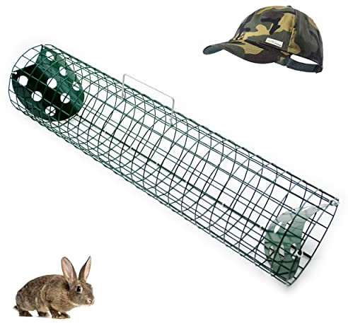 Pack Tubo Captura de Conejos y Gorra de Camuflaje Finca Casarejo – Trampa de Captura de Animales Vivos sin Sufrimiento