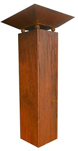 Gartendekoshop24 – Gartendeko Rostsäule, Gartensäule mit Schale. Rost Pflanzschale 100 cm. Säule mit Schale zum bepflanzen, oder Dekorieren. Rostsäule handgefertigt, für draußen.