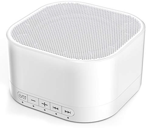 Magicteam Sound Machines White Noise Machine with 20 Non Looping Natural Soothing Sounds and Memory Function 32 Levels of Volume Sleep Sound Timer Therapy for Baby Kids Adults (White Little)