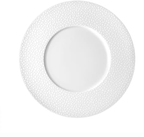 Médard de Noblat - Assiette plate - D27 cm - Baghera - Porcelaine - Lot de 6 - Blanc