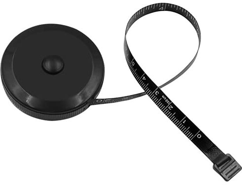 U-K Mètre ruban, règle pour vêtements, mini mètre ruban, règle en plastique souple rétractable, noir, 0-150 cm