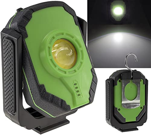 Lámpara LED de trabajo con batería de iones de litio, soporte magnético, 15 W, 1000 lm, resistente a la intemperie IP44, función Powerbank, Linterna LED Recargable Portátil