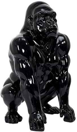 HOME DECO FACTORY Dekofigur Gorilla, Schwarz, 46 cm
