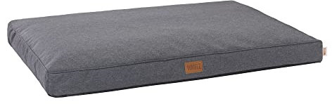 MSS e.K. Hundebett Home Mattress 125 x 90 cm XL in Anthrazit Hundekorb mit abnehmbaren Velours-Bezug und weicher Polsterung waschbares Hundekissen 125 x 90 x 10 cm Hundematte Hundesofa Welpenbett