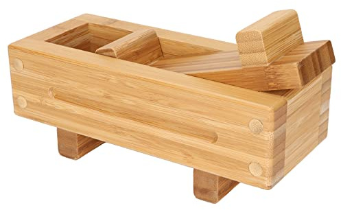 Caja de Molde de Arroz para Sushi, Molde de Prensa de Sushi de Madera para Bricolaje, Duradero de Madera de Bambú para Cocina Productos de panadería