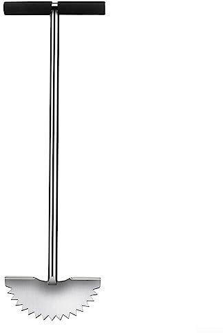 DAZZLEEX Outil de bordure de pelouse à dents - 99 cm de long - Demi-lune - Pour trottoir, aménagement paysager, jardin, pelouse