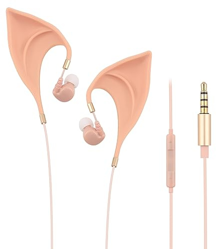 URIZONS Écouteurs Elf ecouteurs Intra-Auriculaires Oreilles pour Enfants - Design élégant des Écouteur des Elfes Écouteurs filaires Ultra Doux Adorable Casque pour iphone