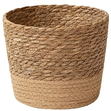 vsilay Panier de plantes en paille tissé pour pot de fleurs d'intérieur pour pot de fleurs, décoration de pot de fleurs, panier à linge domestique