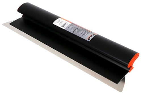 NAJDER Spatola per stucco, coltello per gesso SOLID PROFESSIONAL, spatola per intonaco, acciaio inox 0,3 mm 450 mm, professionale, ideale per intonacare, alta qualità