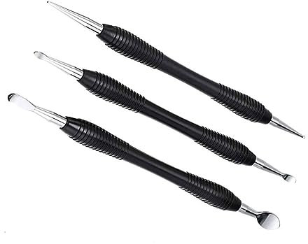 EXCEART Set di Incisioni per Pelle 3pezzi Bulino Artigianale Strumenti per L'intaglio e Scultura di Materiale Conciato per Artigianato e Timbri