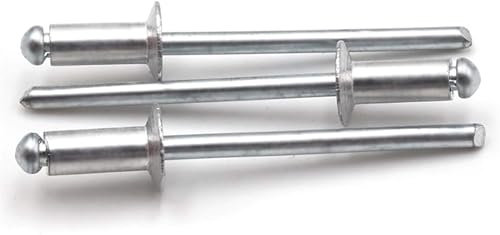 Befestigungsnieten, Mutterneinsatz, Schrauben, Bolzen, M4,8, Blindniete aus Aluminiumstahl, Senkkopf, Pop-Niete mit offenem Kopf, M4,86/8/9/10/11/12/13/14/15/16/18/20 mm, 10 Stück (10 Stück, Stielläng