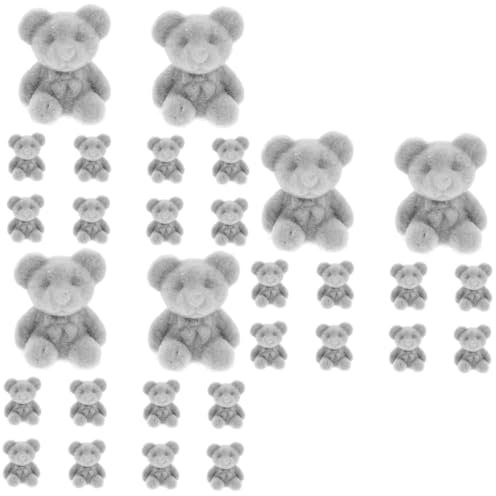 TOYANDONA 30 STK Mini-bärpuppe Hochzeitsgeschenke Hochzeitsdekorationen Für Die Zeremonie Statue Miniatur-bärenfiguren Desktop- Kleine Bärenpuppe Mini-bär-dekore PVC Anhänger Handyhülle
