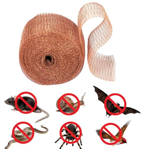 Generisch Kupferband Gegen Schnecken Schneckenschutz, Anti Schnecken Zaun, Schneckenabweisendes Doppellagiges Gestricktes Kupfergeflecht, Anti Schneckenzaun Kupfernetz, Schneckenfalle, Mäuse Abwehr