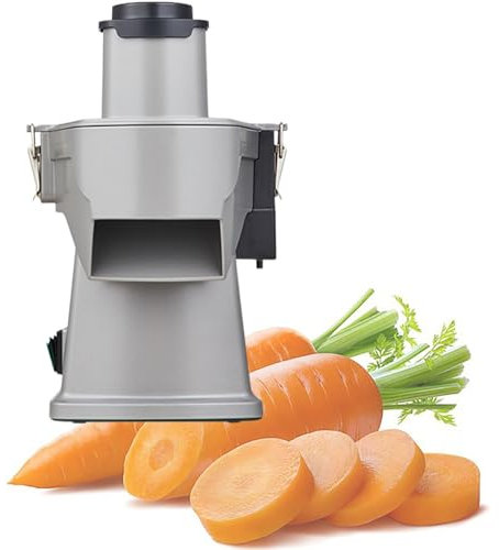 Beachtiful Cortadora de Verduras Eléctrica 4 en 1, Máquina Cortadora Comercial Ajustable de 1-3 mm de Espesor, Máquina Cortadora de Alimentos, Puerto de Alimentación Grande para Patatas, Tomates