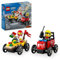 LEGO City Pizza vs. Fire Truck Race Car Pack Toy for Age 5+, Soapbox Car Toys for Boys & Girls - Fun Holiday or Birthday Gifts - Vehicle Set Includes 2 Minifigures - 60458