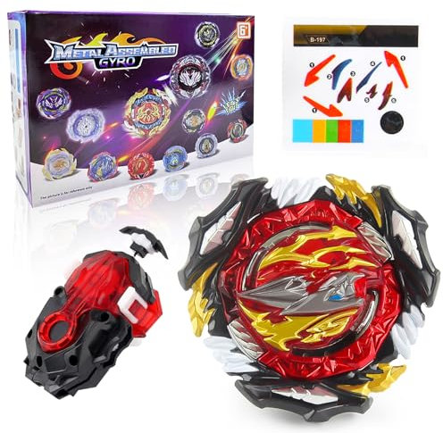 4D Metal Fusion Kreisel mit Starter, Geschenk für Weihnachten, Geburtstag, Kinder Spielzeug für Kinder ab 6 Jahren