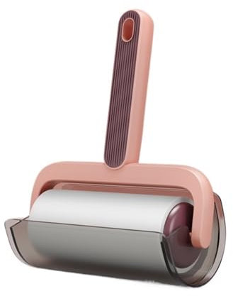 Valcla Lint Roller Pegatinas for Abrigos del hogar, removedor de Pelusas, Rollo de Pelusa, Papel Adhesivo reemplazable, inclinable, for Ropa(Pink+Purple)