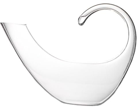 Gatuida Decantador De Vino Tinto Transparente De Vidrio 1,2l Para Casa y Restaurante, Divisor Rápido De Licor Diseño Exclusivo Para Mejorar Sabor y Aroma, Uso Doméstico Sofisticado