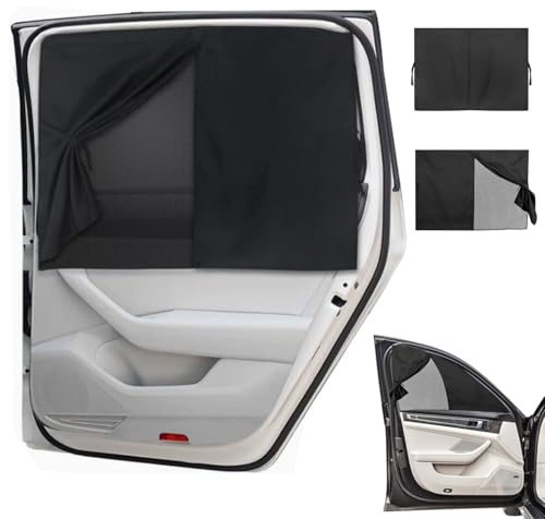 Parasol Coche Lateral Ventana Lateral, 2 Pcs Parasol Coche Infantil Ventana Magnético, Compatibles con el 95% los Coches