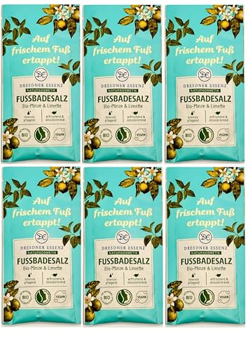 6er Pack Dresdner Essenz Fuß Badesalz Auf frischem Fuß ertappt! Vegan 6 x 40g