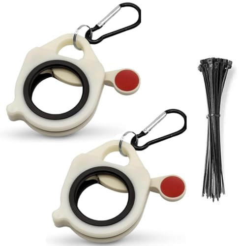 OUDQFCJ Set di 2 fascette e 20 fascette per cavi, nero