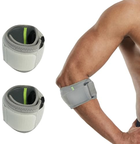 KEWUF 2 Pcs Ellenbogenbandage Männer Damen,Einstellbare Ellenbogen Bandage für Sehnenentzündung,Arthritis,Lindert die Schmerzen bei Tennisarm Golferarm,Kompression Armbandage Ellbogen Manschette